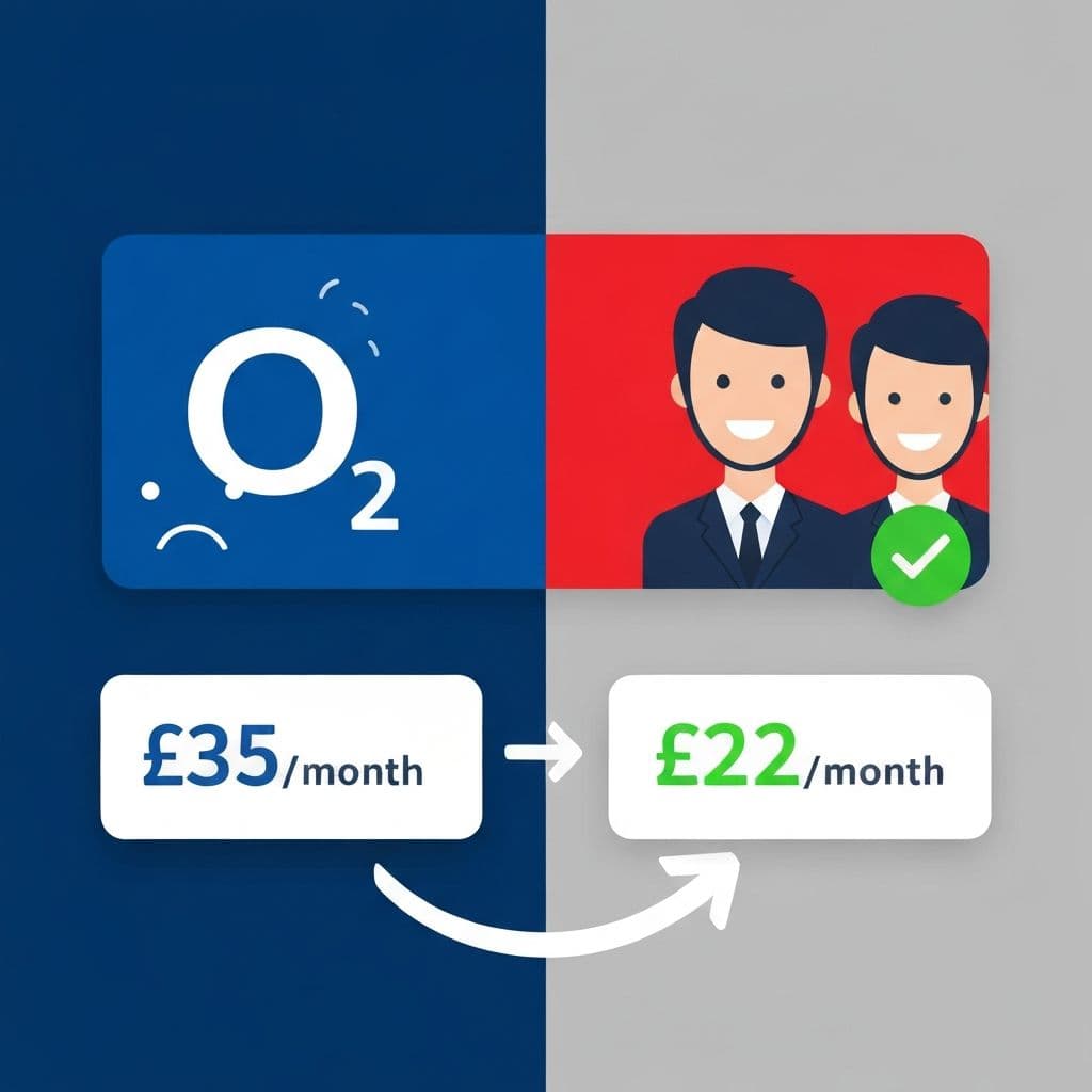 Switch from O2 and save up to £180 per year by comparing cheaper mobile networks